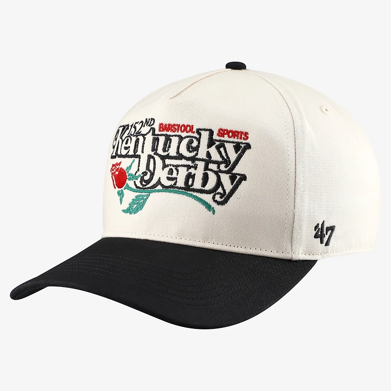 Men's Barstool Golf x '47 Cream/Black 152nd Kentucky Derby Hitch Adjustable Hat