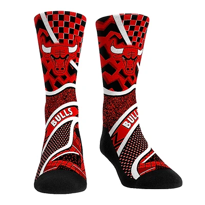 Youth Rock Em Socks Chicago Bulls Ball Pattern Crew Socks