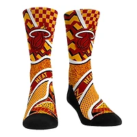 Youth Rock Em Socks Miami Heat Ball Pattern Crew Socks