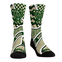 Youth Rock Em Socks Milwaukee Bucks Ball Pattern Crew Socks