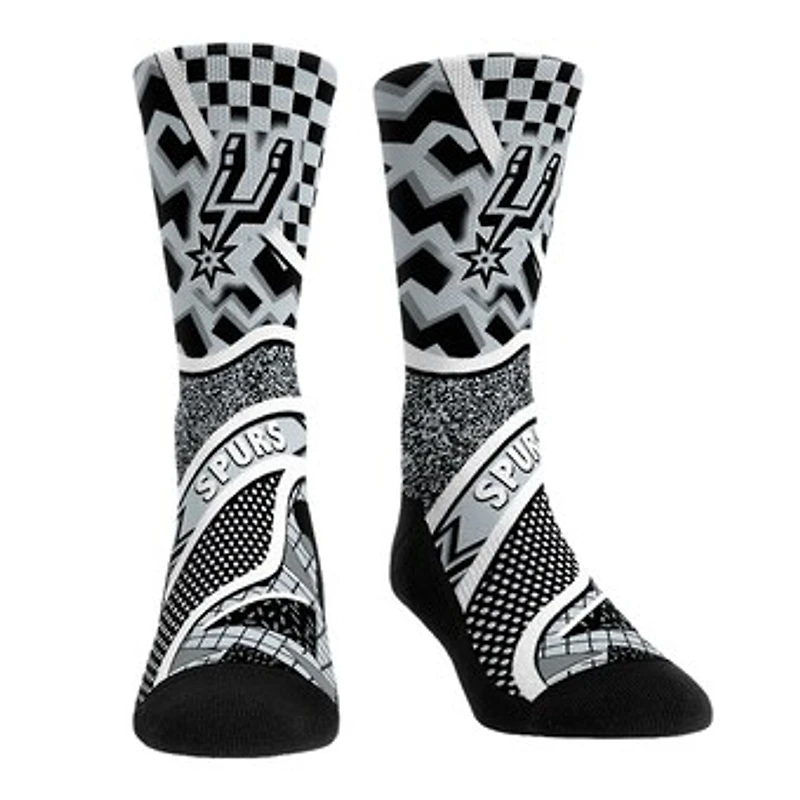 Youth Rock Em Socks San Antonio Spurs Ball Pattern Crew Socks