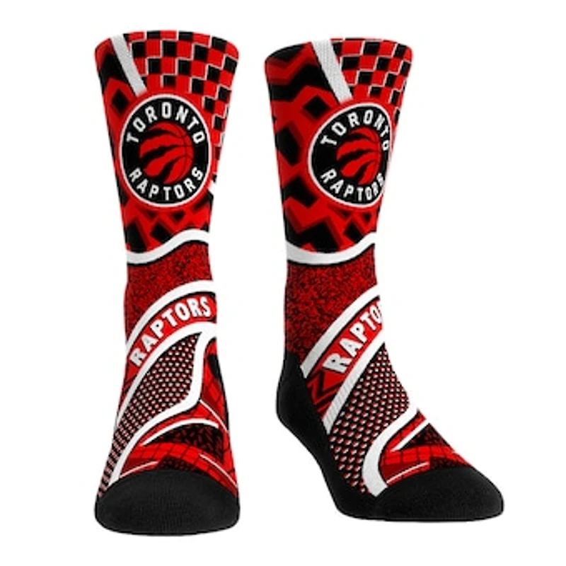 Youth Rock Em Socks Toronto Raptors Ball Pattern Crew Socks