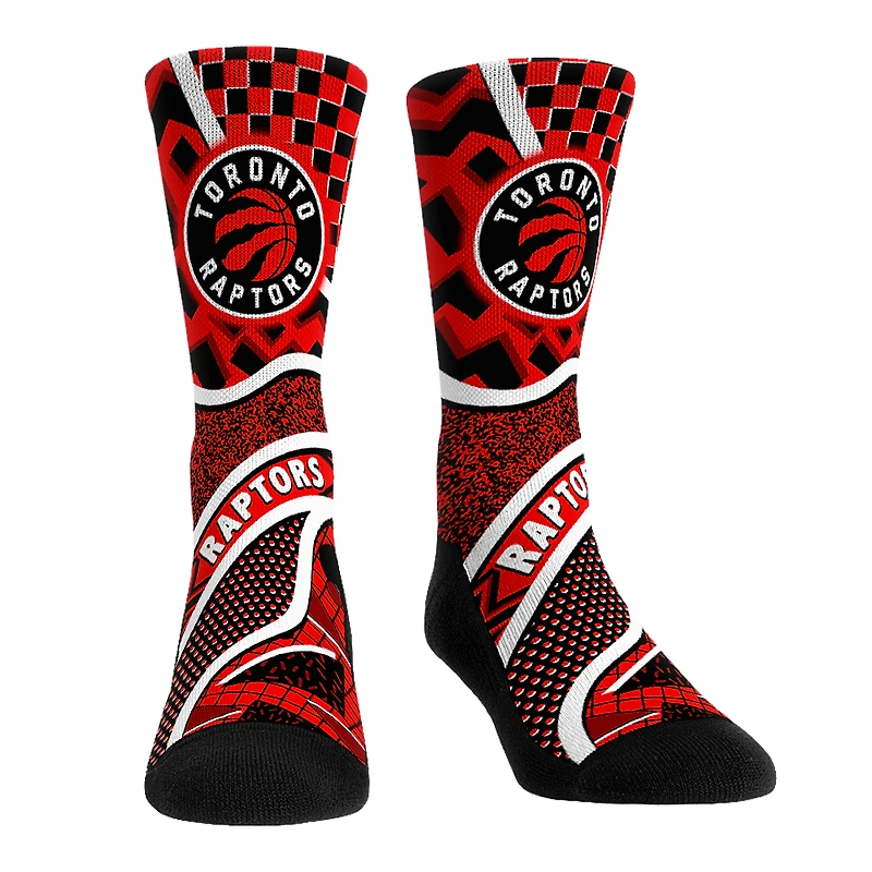 Youth Rock Em Socks Toronto Raptors Ball Pattern Crew Socks