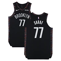 Ben Saraf Brooklyn Nets Game-Used #77 Black City Edition Jersey vs. Orlando Magic on February 5, 2026 - Size 48+4