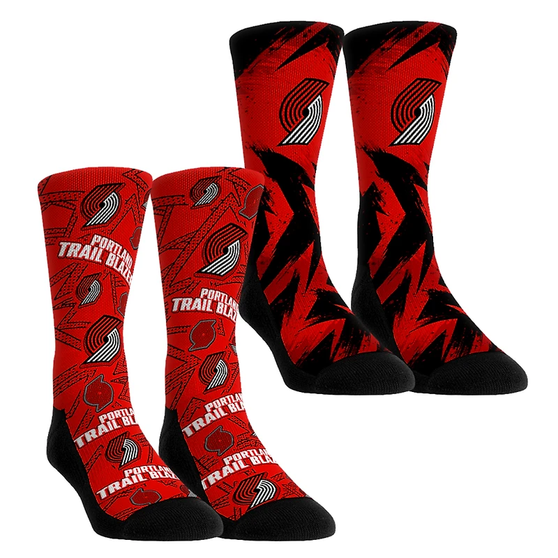 Youth Rock Em Socks Portland Trail Blazers Game Day 2-Pack Crew Socks