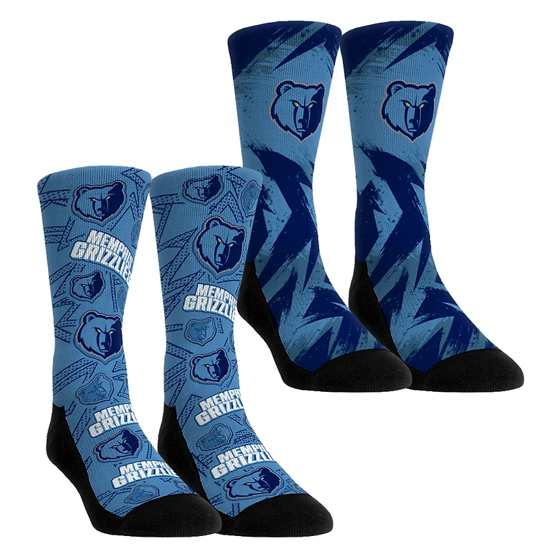 Youth Rock Em Socks Memphis Grizzlies Game Day 2-Pack Crew Socks