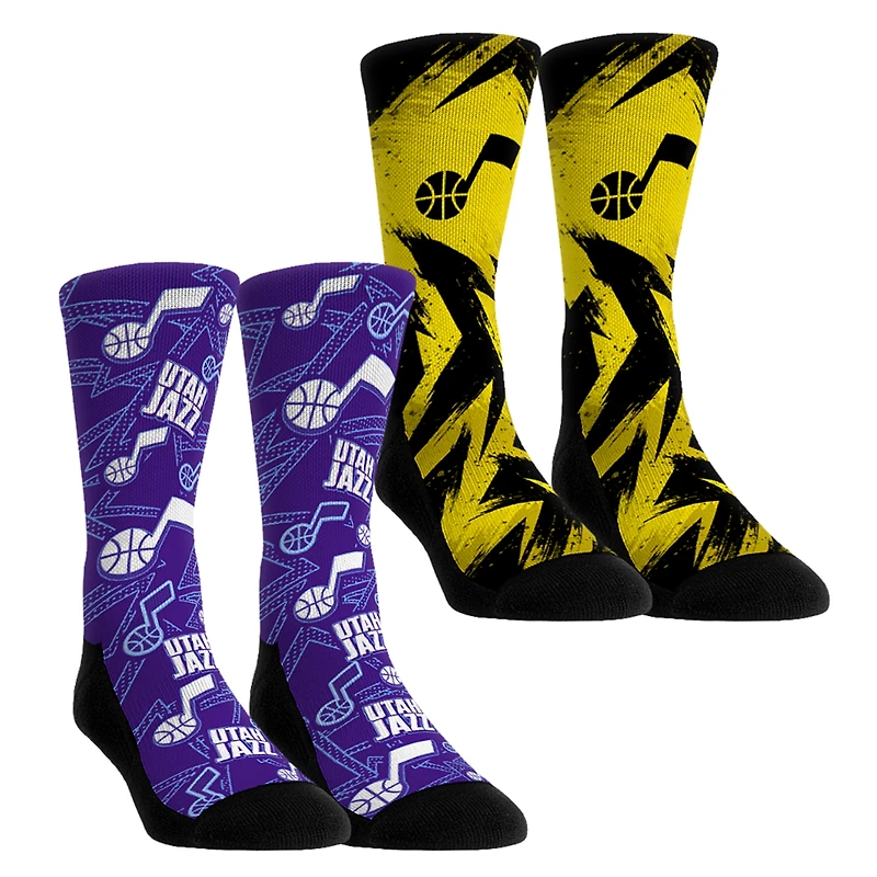 Youth Rock Em Socks Utah Jazz Game Day 2-Pack Crew Socks