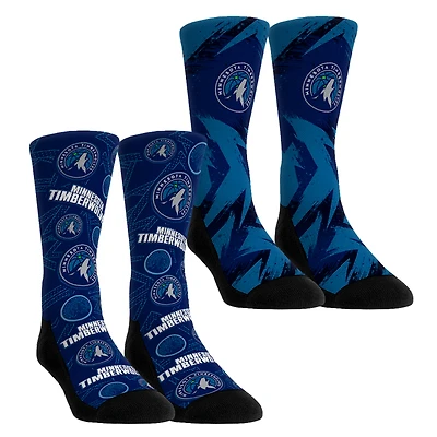 Youth Rock Em Socks Minnesota Timberwolves Game Day 2-Pack Crew Socks