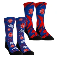 Youth Rock Em Socks Detroit Pistons Game Day 2-Pack Crew Socks