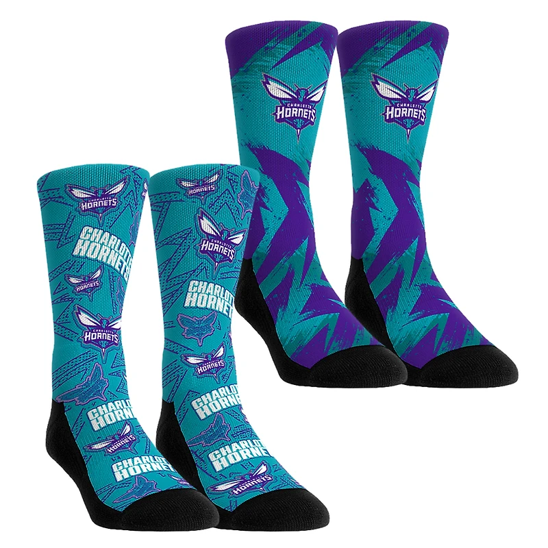 Youth Rock Em Socks Charlotte Hornets Game Day 2-Pack Crew Socks