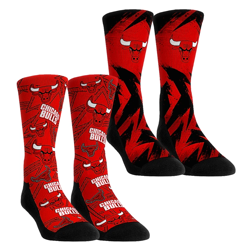 Youth Rock Em Socks Chicago Bulls Game Day 2-Pack Crew Socks