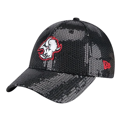 Women's New Era  Black Buffalo Sabres Sequin 9FORTY Adjustable Hat