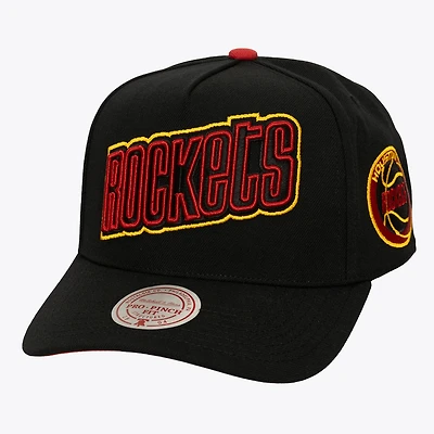 Men's Mitchell & Ness  Black Houston Rockets Class Act Pro Snapback Hat
