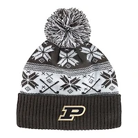 Unisex Ahead  Charcoal Purdue Boilermakers Cuffed Knit Hat with Pom
