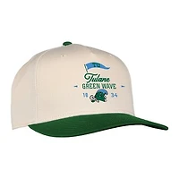 Unisex Ahead  Cream Tulane Green Wave The 1995 Adjustable Hat