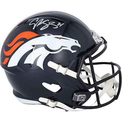 Champ Bailey Denver Broncos Autographed Riddell 1997-2023 Throwback Speed Replica Helmet