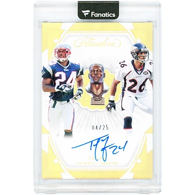 Ty Law Autographed 2024 Panini Flawless Holo Gold Career Progressions #CP-TLW #4/25 Card