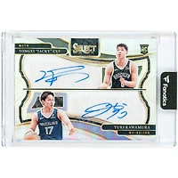 Yongxi "Jacky" Cui & Yuki Kawamura Autographed 2024-25 Panini Select Select Pairings Signatures #SP-AZN #18/49 Rookie Card