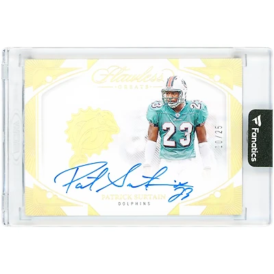 Patrick Surtain Miami Dolphins Autographed 2024 Panini Flawless Holo Gold Greats #G-PSN #10/25 Card
