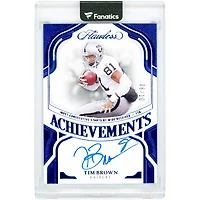 Tim Brown Oakland Raiders Autographed 2025 Panini Flawless Sapphire Achievements #FA-TBN #6/10 Card