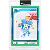 Ladd McConkey Los Angeles Chargers Autographed 2024 Panini Donruss Green #328 Rookie Card