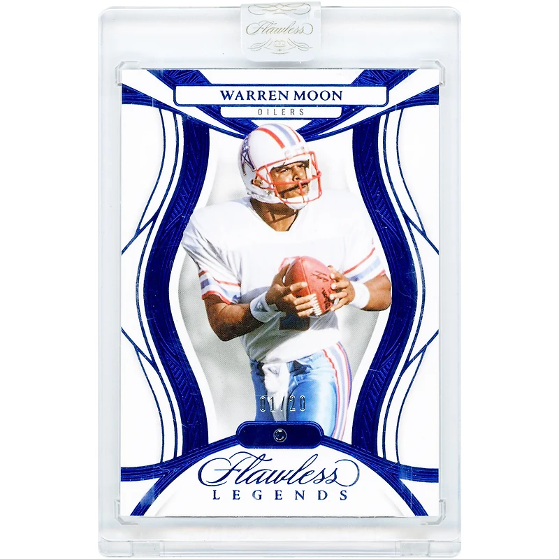 Warren Moon Houston Oilers 2025 Panini Flawless Legends Sapphire Jewel Relic #67 #1/20 Card