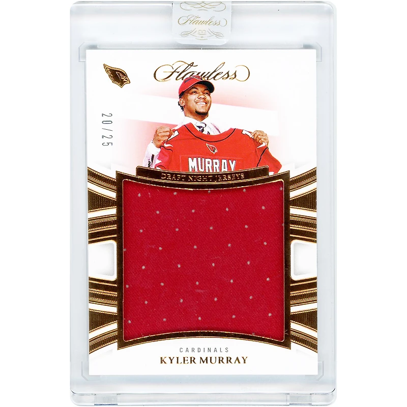 Kyler Murray Arizona Cardinals 2025 Panini Flawless Bronze Draft Night Jersey Relic #FDNJ-KMY #20/25 Card