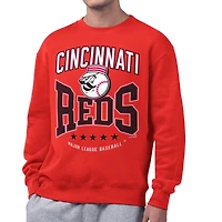 Men's Starter  Red Cincinnati Reds Center Squeeze Fleece Sweatshirt
