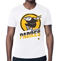 Men's Starter  White San Diego Padres Logo Zoom T-Shirt