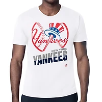 Men's Starter  White New York Yankees Logo Zoom T-Shirt