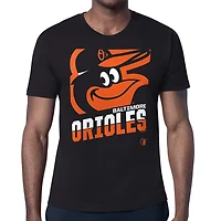 Men's Starter  Black Baltimore Orioles Logo Zoom T-Shirt