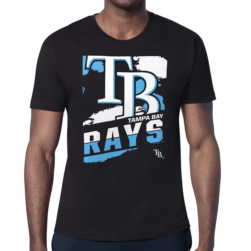 Men's Starter  Black Tampa Bay Rays Logo Zoom T-Shirt