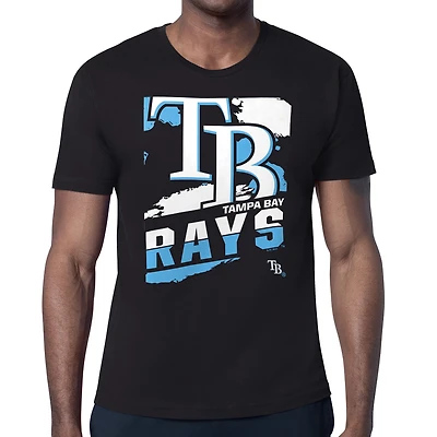 Men's Starter  Black Tampa Bay Rays Logo Zoom T-Shirt
