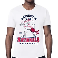 Men's Starter  White Washington Nationals Baseball Character T-Shirt