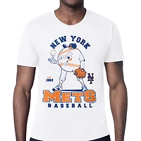 Men's Starter  White New York Mets Baseball Character T-Shirt