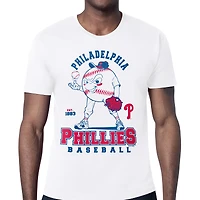 Men's Starter  White Philadelphia Phillies Baseball Character T-Shirt