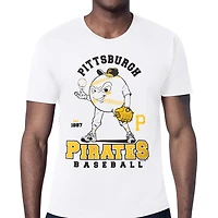 Men's Starter  White Pittsburgh Pirates Baseball Character T-Shirt