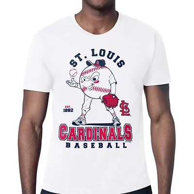Men's Starter  White St. Louis Cardinals Baseball Character T-Shirt