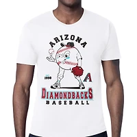Men's Starter  White Arizona Diamondbacks Baseball Character T-Shirt