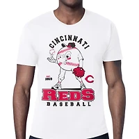 Men's Starter  White Cincinnati Reds Baseball Character T-Shirt