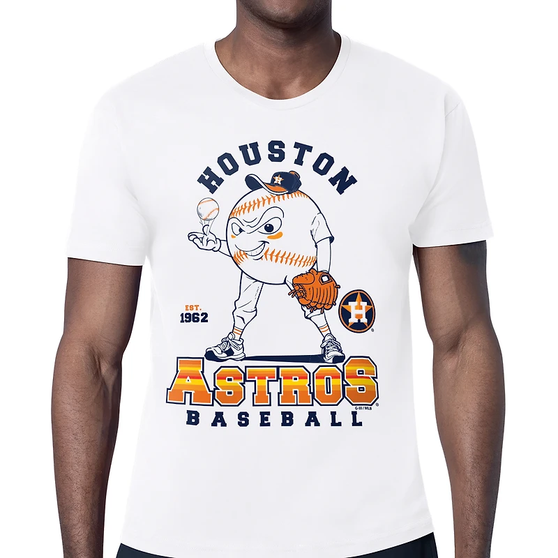 Men's Starter  White Houston Astros Baseball Character T-Shirt