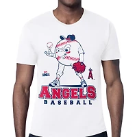 Men's Starter  White Los Angeles Angels Baseball Character T-Shirt