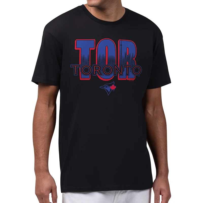 Men's Starter Black Toronto Blue Jays City Connect Abbreviation T-Shirt