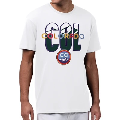 Men's Starter  White Colorado Rockies City Connect Abbreviation T-Shirt