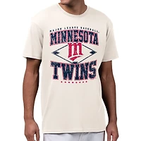 Men's Starter  Cream Minnesota Twins Distressed Cooperstown Diamond T-Shirt