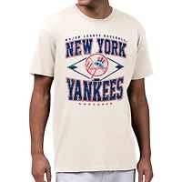 Men's Starter  Cream New York Yankees Distressed Cooperstown Diamond T-Shirt