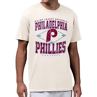 Men's Starter  Cream Philadelphia Phillies Distressed Cooperstown Diamond T-Shirt