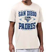Men's Starter  Cream San Diego Padres Distressed Cooperstown Diamond T-Shirt