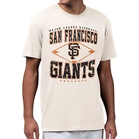 Men's Starter  Cream San Francisco Giants Distressed Cooperstown Diamond T-Shirt