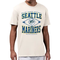 Men's Starter  Cream Seattle Mariners Distressed Cooperstown Diamond T-Shirt
